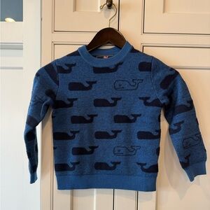 Vineyard Vines Blue Whale Jacquard Kids Sweater